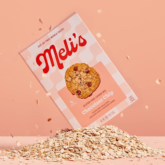 Meli?셲 Gluten Free Cookie Mix, Cookies Variety Pack - Chocolate Chip, Rainbow Chip & Oatey Raisin