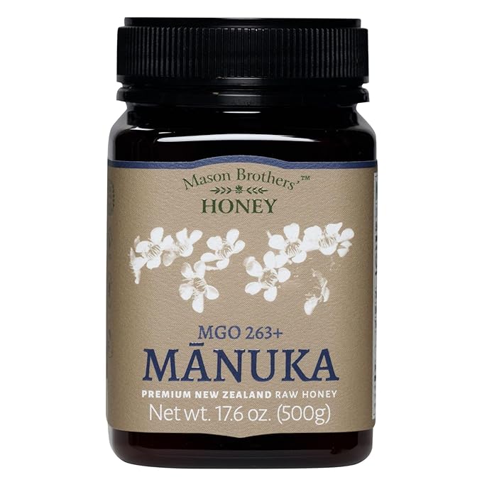 Mason Brothers’ Raw Manuka Honey MGO 263+ | 100% Pure, New Zealand Honey | Traceable | MGO