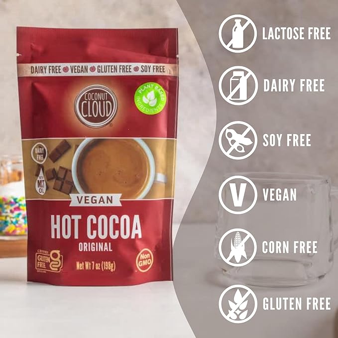 Coconut Cloud: Dairy-Free Instant Hot Cocoa Mix | Vegan, Natural, Delicious, Creamy Chocolate (Made