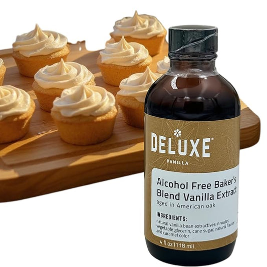 Alcohol Free Vanilla Extract Bakers Blend 4 fl oz Small Batch Producted in Oak Barrel Aged Intense