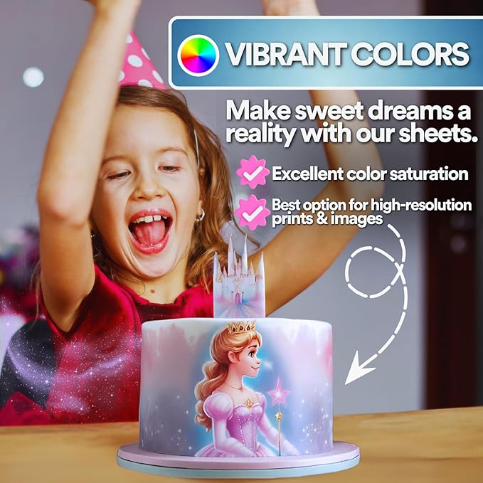 paper2eat Frosting Sheets Premium XL 11.75“ x 16.50“ (A3) - 10 Count - White Edible Icing Sheets