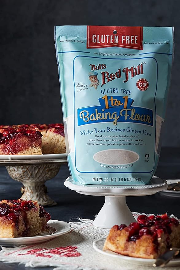 Bob's Red Mill Gluten Free 1 to 1 Baking Flour, 44oz (Pack of 4) - Non GMO, Vegan, Kosher