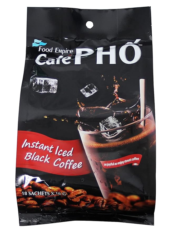 Cafe Pho Vietnamese Instant Coffee Mix, Iced Black Coffee, Cafe Den Da, Single Serve Coffee