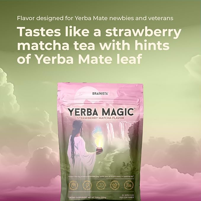 Yerba Magic - Yerba Mate Instant Tea Powder, 3-in-1 Super Drink - Clean Energy, Brain Fog Buster
