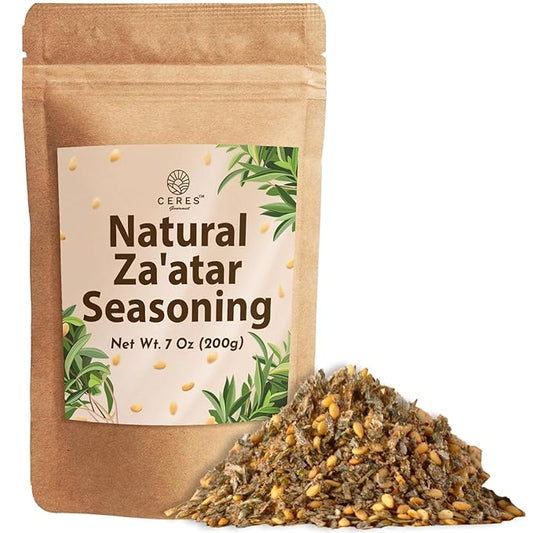 Za'atar Seasoning 7 Oz | Mediterranean Spice Blend | Natural Zaatar Spice Mix with Marjoram