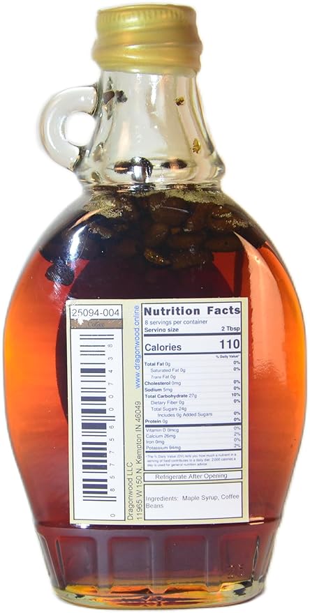 Coffee Maple Syrup - For Pancakes and Waffles ??Made With Pure Maple Syrup And Coffee Beans - By