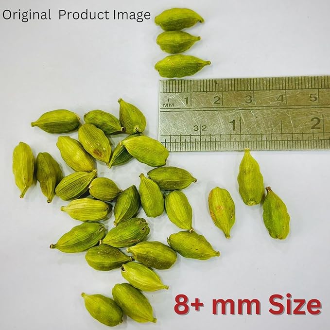 Herbs Botanica Green Cardamom Pods Whole 7-8mm size Elaichi for Culinary Delights and Aromatic