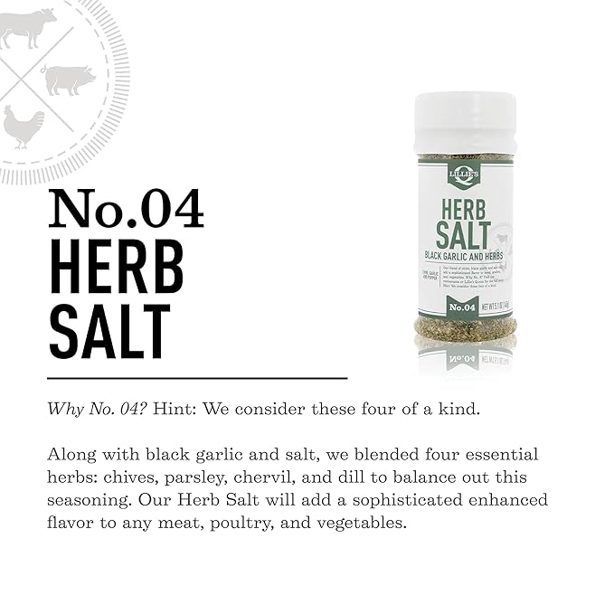Lillie?™s Q - Herb Salt Seasoning, Garlic and Herb Seasoning for Grilling, with Chives and Parsley