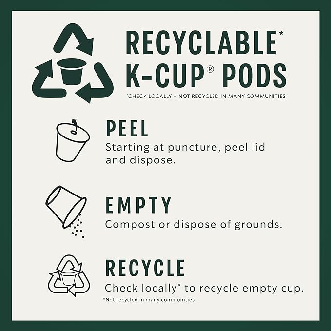 Starbucks Coffee K-Cup Pods, Maple Pecan Flavored Coffee, Naturally Flavored, 100% Arabica, 6 Boxes