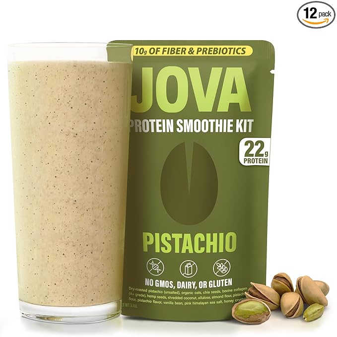 JOVA High Protein Pistachio Smoothie | Whole Food Ingredients, No Fillers | 22g Protein, Omega-3s |