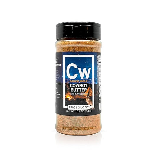 Spiceology – Derek Wolf Cowboy Butter Seasoning – Bold & Buttery Blend with Garlic, Smoked Paprika