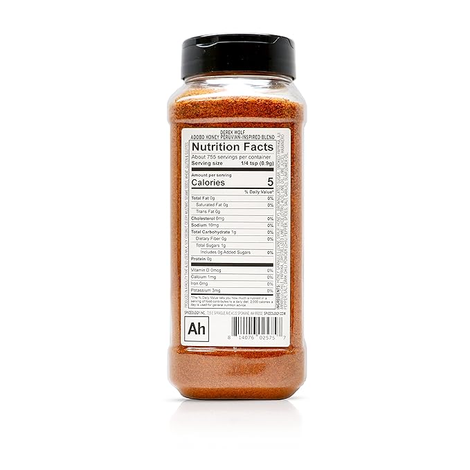 Spiceology & Derek Wolf - Adobo Honey - Peruvian-Inspired BBQ Rub - Barbeque Spices and Seasoning