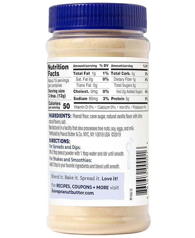 Peanut Butter & Co. Vanilla Peanut Powder, Non-GMO Project Verified, Gluten Free, Vegan, 6.5 Ounce