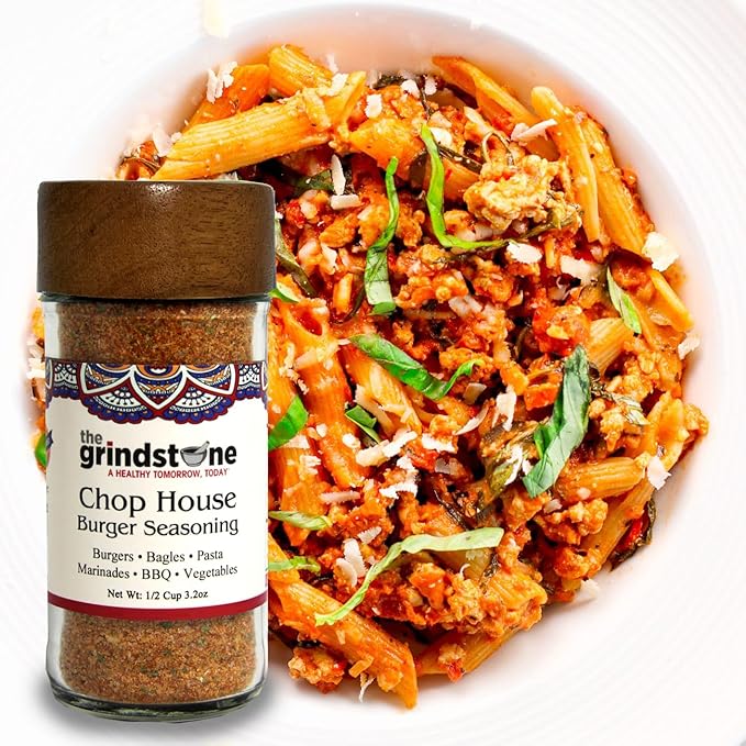 The Grindstone, Salt-Free Chop House Burger Seasoning, Spice mix for Burgers, BBQ, Veggies, Pasta