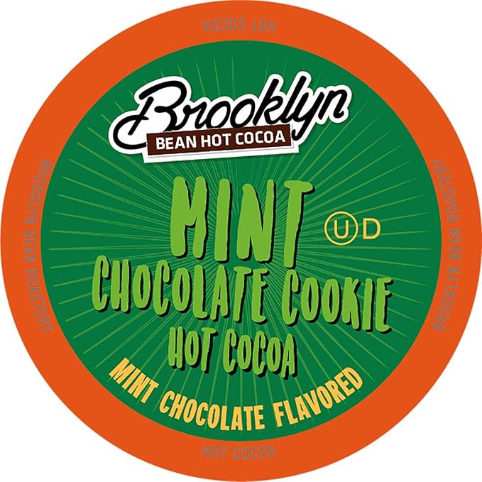 Brooklyn Bean Roastery Mint Chocolate Cookie Single-Cup Hot Cocoa for Keuirg K-Cup Brewers, 40 Count