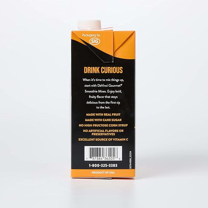 DaVinci Gourmet Extreme Peach Smoothie, 48 Fluid Ounces (Pack of 1)