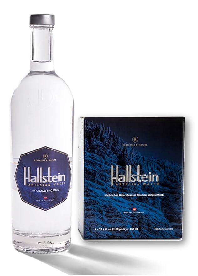 Hallstein Artesian Natural Alkaline Still Water (Non-Sparkling) - 25.4 fl oz (6 Glass Bottles)