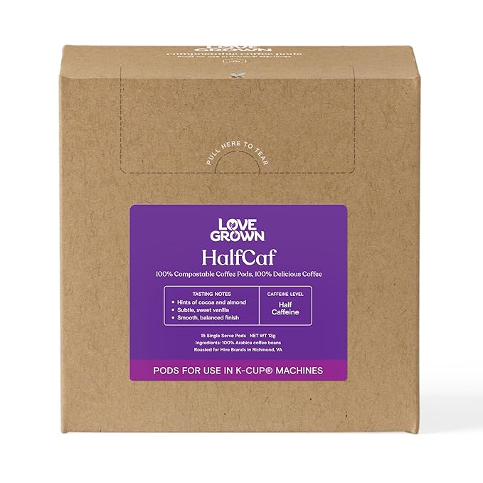 Love Grown Compostable Coffee Pods - Compatible with Single-Serve Brewing Machines - 100% Arabica