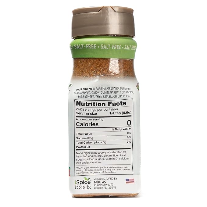 iSpice - Salt-Free | Sugar free | 100% Fat Free Pure Wellness Chicken Super Spice Blend | All