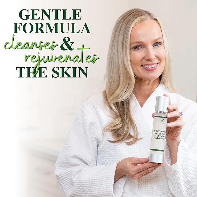 Coconut & Honey Aloe Purifying Cleanser | Organic Face Wash for Women & Men | Gentle Vegan Foaming