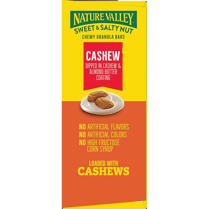 Nature Valley Sweet and Salty Nut Granola Bars, Cashew, 15 Bars, 18 oz