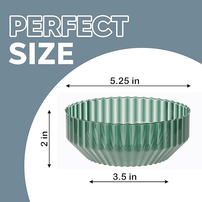 Exquisite Green Plastic Bowls Disposable - 16 Oz - 20 Count - Disposable Soup Bowls - Great for