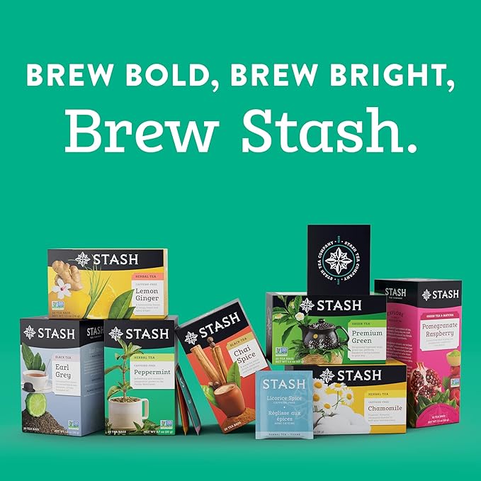 Stash Tea Chamomile Herbal Tea, Box of 100 Tea Bags