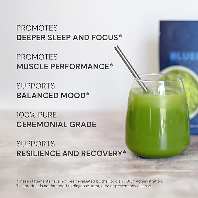 Blueprint Bryan Johnson Matcha Powder ??Ceremonial Grade Japanese Matcha ??Green Tea for Energy &