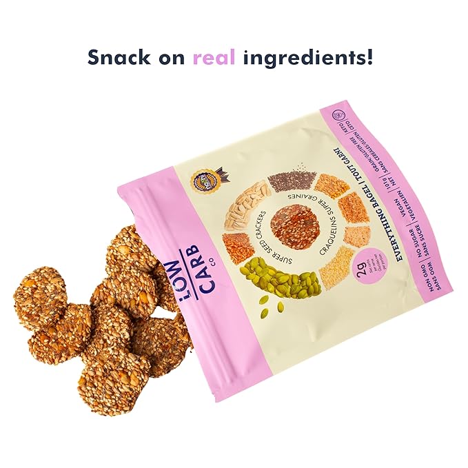 Super Seed Crackers, Gluten Free & Keto Friendly Healthy Snacks, Vegan, Zero Sugar, Paleo &