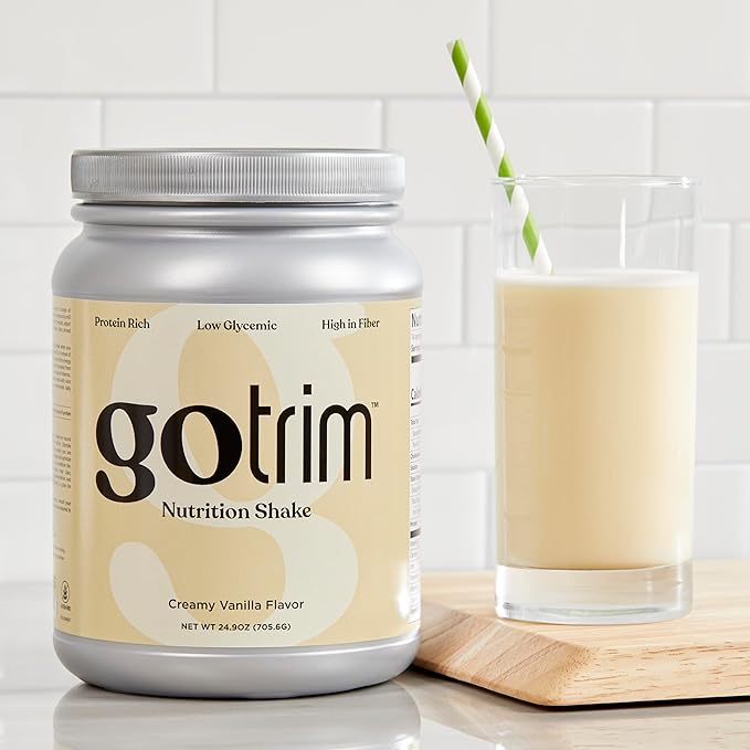 GoTrim Nutrition Shakes - Creamy Vanilla, High Protein, Meal Replacement Shake with 19g Protein &