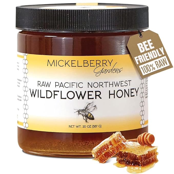 Raw Wildflower Honey - Pure, Unadulterated, Clean, Grade A Strained Honey from the Pacific