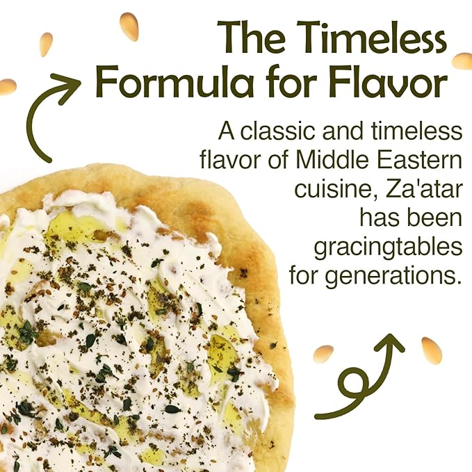 Za'atar Seasoning 7 Oz | Mediterranean Spice Blend | Natural Zaatar Spice Mix with Marjoram