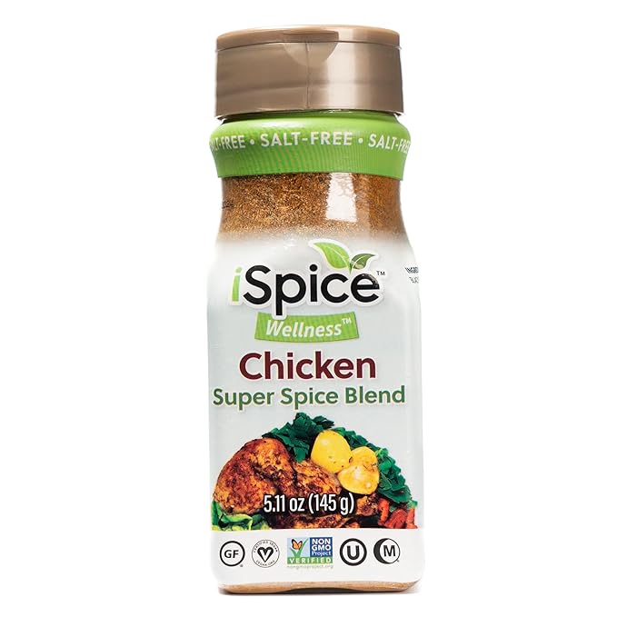 iSpice - Salt-Free | Sugar free | 100% Fat Free Pure Wellness Chicken Super Spice Blend | All