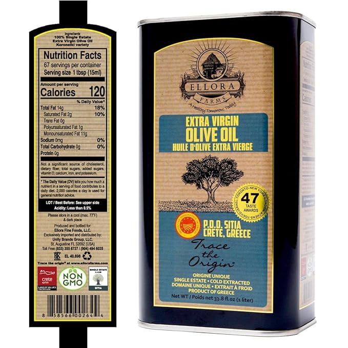 Ellora Farms, Certified PDO Extra Virgin Olive Oil, Single Estate, Single Origin, Single Variety