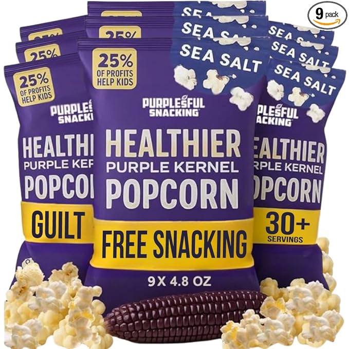 Purplesful Purple Corn Popcorn, Silkier, Creamier & Healthy Popcorn, Vegan-Friendly, Non-GMO