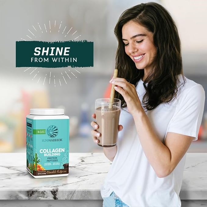 Vegan Collagen Protein Powder for Women Silica Plant Based Collagen Powder Chocolate Flavor Vegan