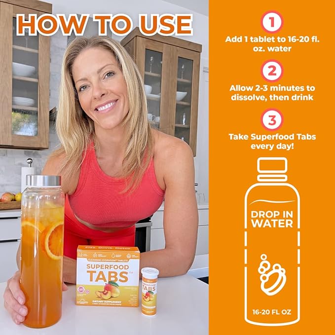 skinnytabs Anti-Bloat Cleanse Drink with 15 Superfoods | Supports Digestion, Energy & Cravings |