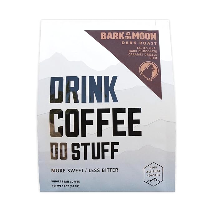 DRINK COFFEE DO STUFF, Blend, 2 Pound Bag, Whole Bean, Dark Roast, Sweet, Chocolate, Caffeine