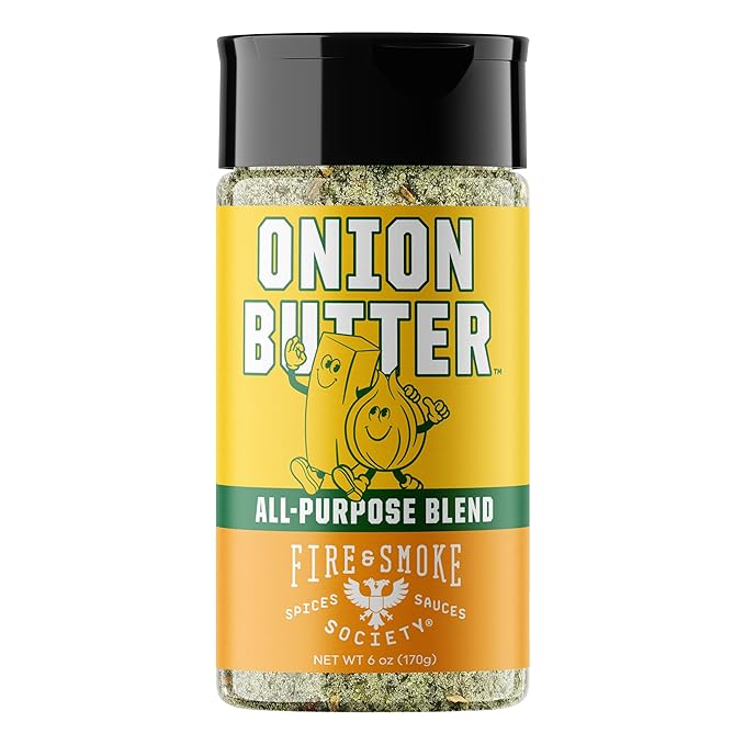 Fire & Smoke Society Onion Butter All Purpose Seasoning | BBQ Rubs for Smoking and Grilling |