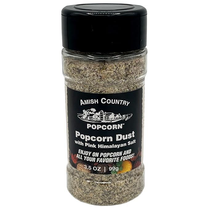 Amish Country Popcorn | Popcorn Dust with Pink Himalayan Salt - 3.5 oz | Old Fashioned, Non-GMO and