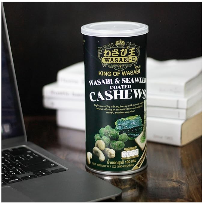 WASABI-O Cashews (6.7 Ounce (Pack of 1), Authentic Wasabi and Seaweed)