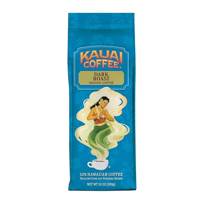 Kauai Coffee Ground Coffee ??Smooth, Rich, Dark Roast ??Nutty Notes with Chocolate Overtones