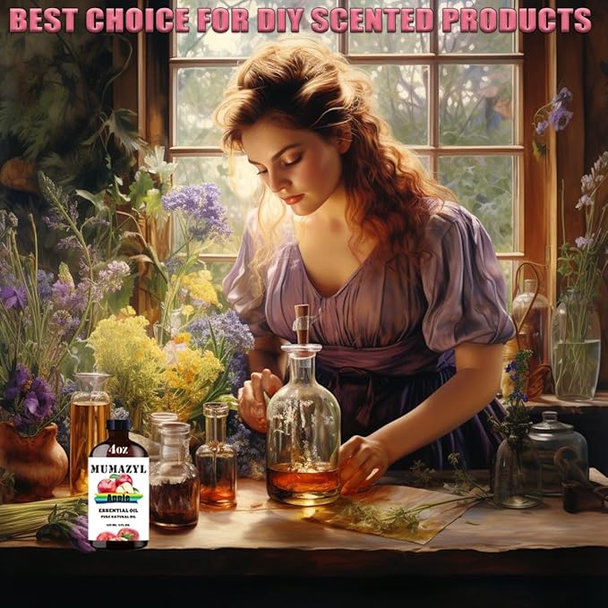 Apple Essential Oil, Apple Oil 4 Fl Oz 120ML for Diffuser Humidifier Yoga Cleaning DIY Candle Soap
