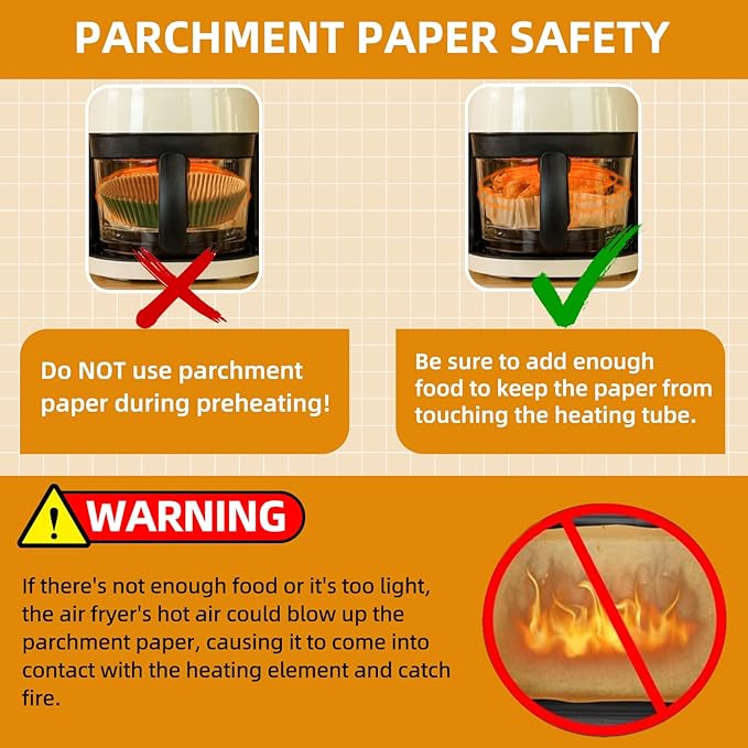 Air Fryer Paper Liners for Dual Zone Airfryer, 200pcs 8.1x5.5 inch Rectangle Disposable Inserts for