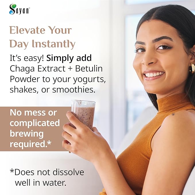 Sayan Siberian Chaga Mushroom Extract with Betulin Powder (2.2lbs)?“Organic Antioxidant Blend