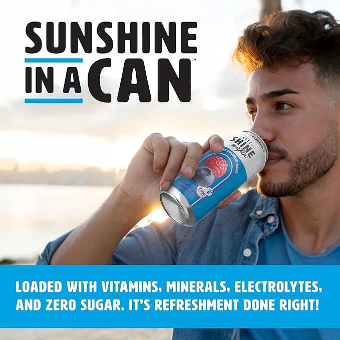 ShineWater Vitamin D Hydration Electrolyte Drink - Flavored water with electrolytes, Sugar-Free