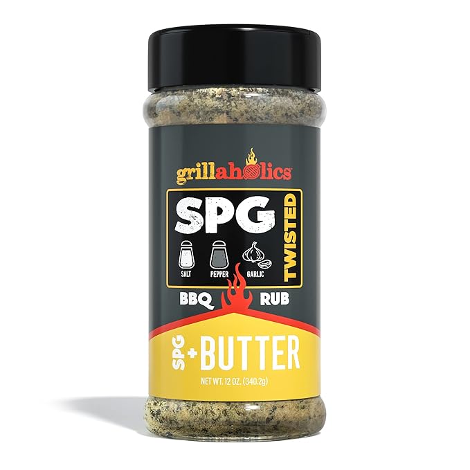 Grillaholics SPG + Butter Seasoning - Premium SPG (salt pepper garlic) BBQ Rub Blended with 100%