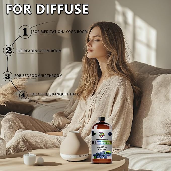 Blueberry Essential Oil (16 oz / 480 ml) ??Blueberry Oils for diffusers, humidifiers, Home Baths