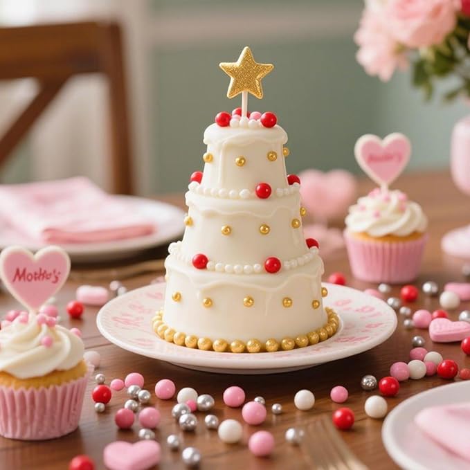 Gold Pearl Sprinkles,Candy Pearls for Baking,Sprinkle Mix Size,Edible Sugar Cake