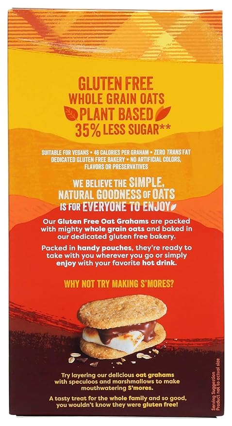 Nairn's Gluten Free Stem Ginger Snack Grahams; Vegan Friendly, Pack of 6